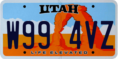 UT license plate W994VZ