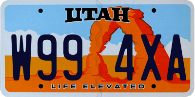 UT license plate W994XA