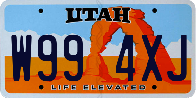 UT license plate W994XJ