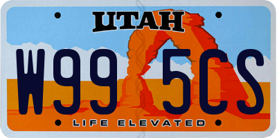 UT license plate W995CS
