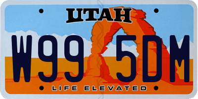 UT license plate W995DM
