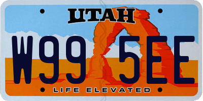 UT license plate W995EE