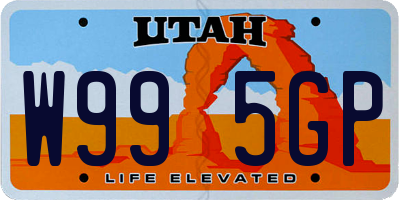 UT license plate W995GP