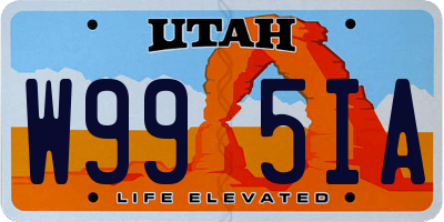 UT license plate W995IA