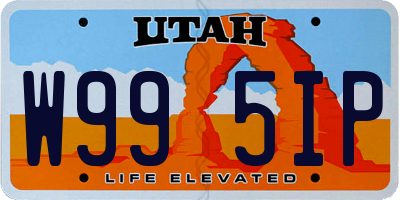 UT license plate W995IP