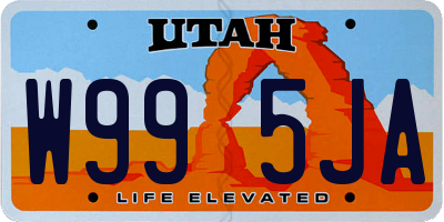 UT license plate W995JA
