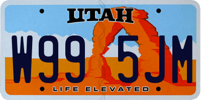 UT license plate W995JM