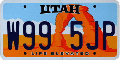 UT license plate W995JP
