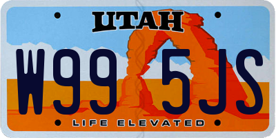 UT license plate W995JS