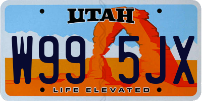 UT license plate W995JX
