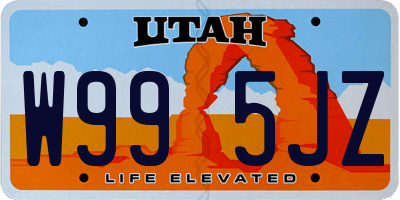 UT license plate W995JZ