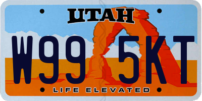 UT license plate W995KT