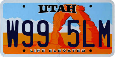 UT license plate W995LM