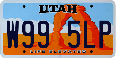 UT license plate W995LP