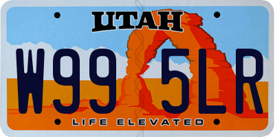 UT license plate W995LR