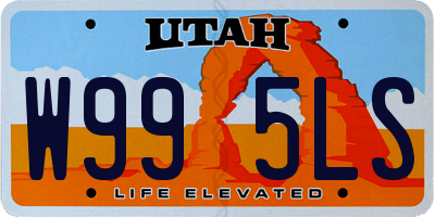 UT license plate W995LS