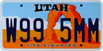 UT license plate W995MM