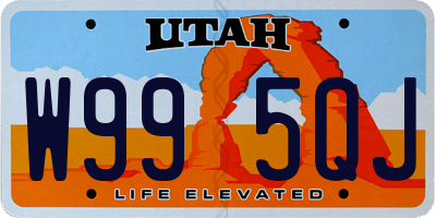 UT license plate W995QJ