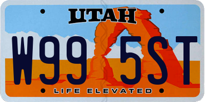 UT license plate W995ST