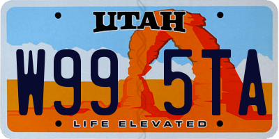 UT license plate W995TA