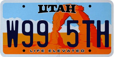 UT license plate W995TH