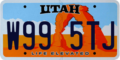 UT license plate W995TJ