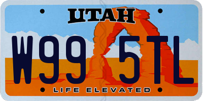UT license plate W995TL