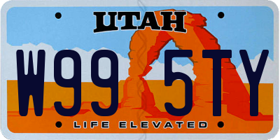 UT license plate W995TY