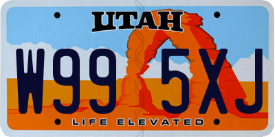 UT license plate W995XJ