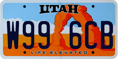 UT license plate W996CB
