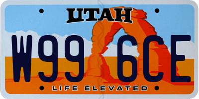 UT license plate W996CE
