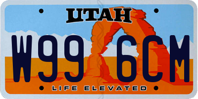 UT license plate W996CM
