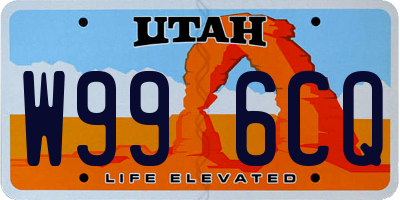 UT license plate W996CQ