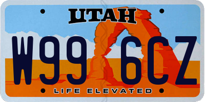 UT license plate W996CZ