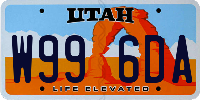 UT license plate W996DA
