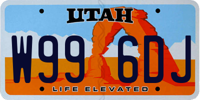 UT license plate W996DJ