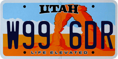 UT license plate W996DR