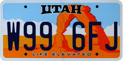 UT license plate W996FJ