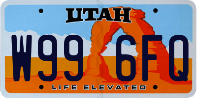 UT license plate W996FQ