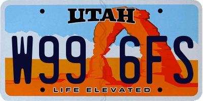 UT license plate W996FS