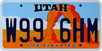 UT license plate W996HM