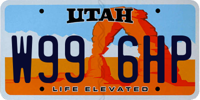 UT license plate W996HP