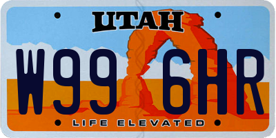 UT license plate W996HR
