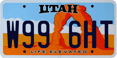UT license plate W996HT