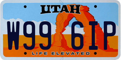 UT license plate W996IP