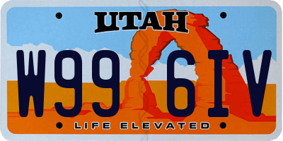 UT license plate W996IV