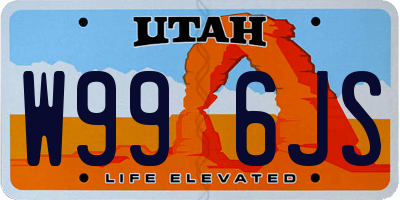 UT license plate W996JS