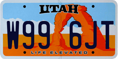UT license plate W996JT