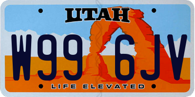 UT license plate W996JV