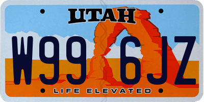 UT license plate W996JZ